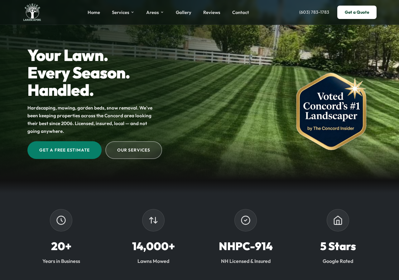 Kyle Poirier Landscaping website screenshot